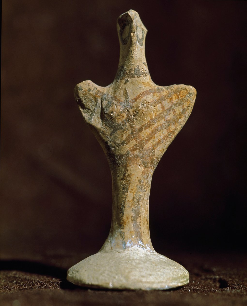Arte micénico: ídolo de terracota de Scoglio del Tonno (Punta Tonno, Taranto) en Italia. Edad del Bronce, 2000 a.C. de Mycenaean Mycenaean