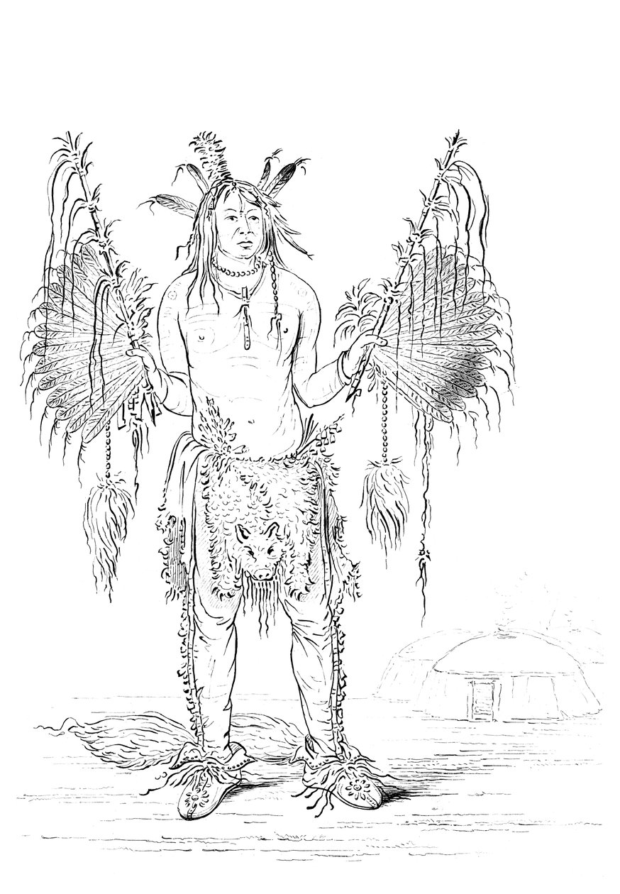 Retrato de un hombre nativo americano, 1841 de Myers and Co