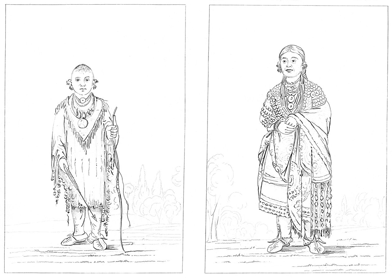 Indios Sac y Fox, 1841 de Myers and Co