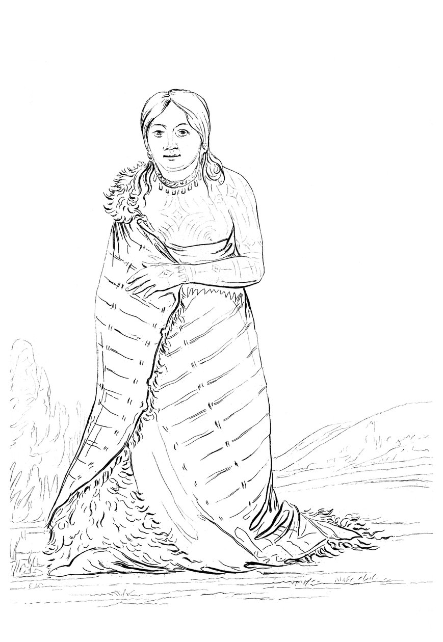 La Fuente Pura, esposa del jefe de la tribu Ponca, 1841 de Myers and Co