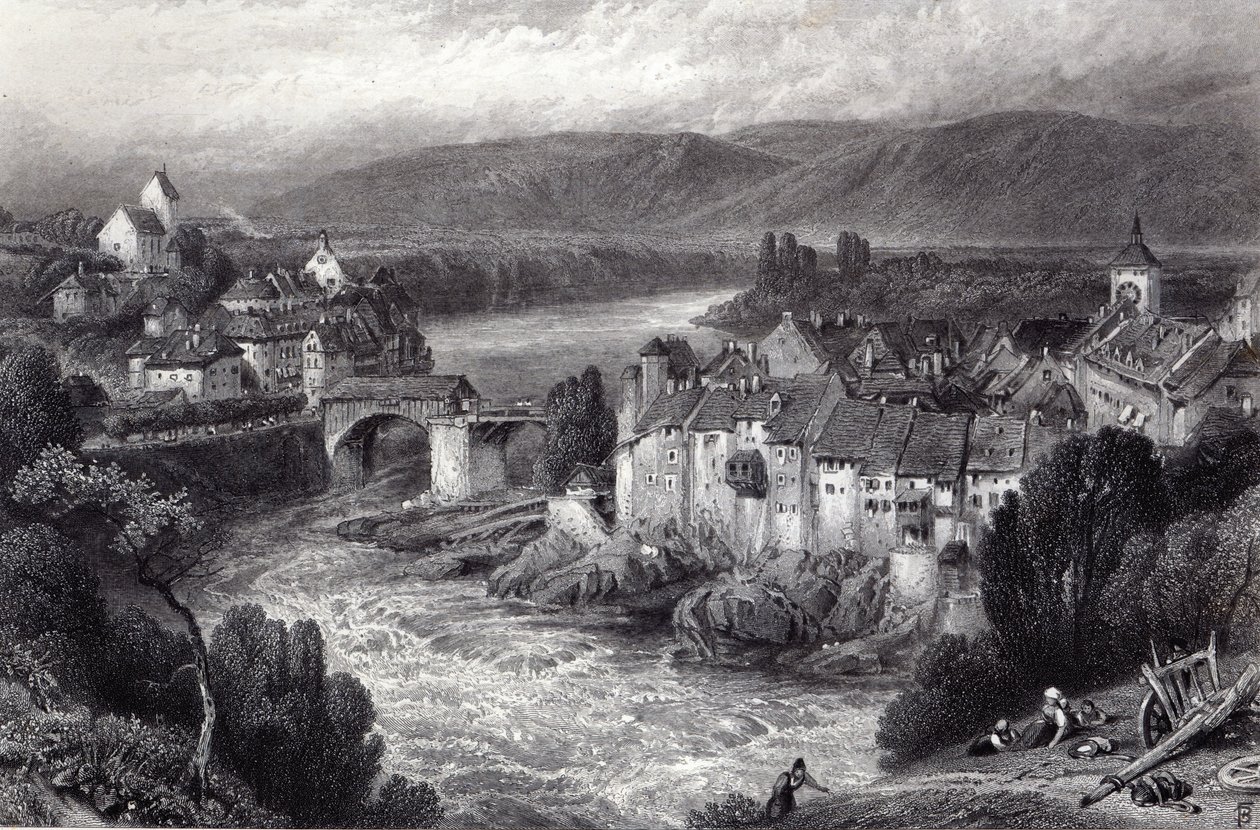 Lauffenberg, grabado por E.P. Brandard de Myles Birket Foster