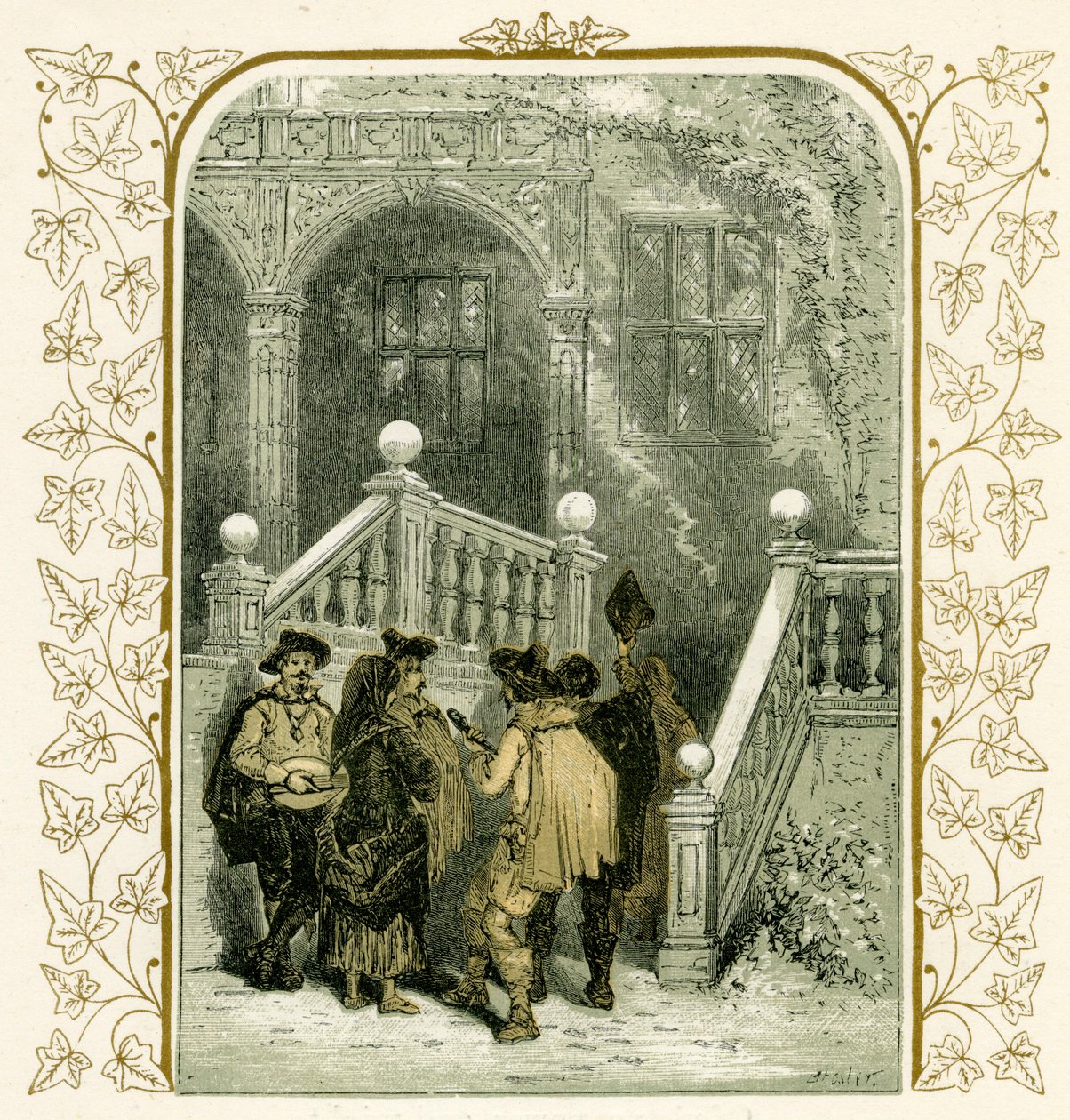 Villancicos - ilustración de Birket Foster de Myles Birket Foster