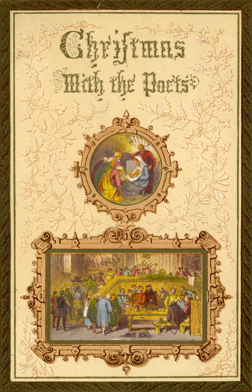 Navidad con los poetas - frontispicio de Myles Birket Foster