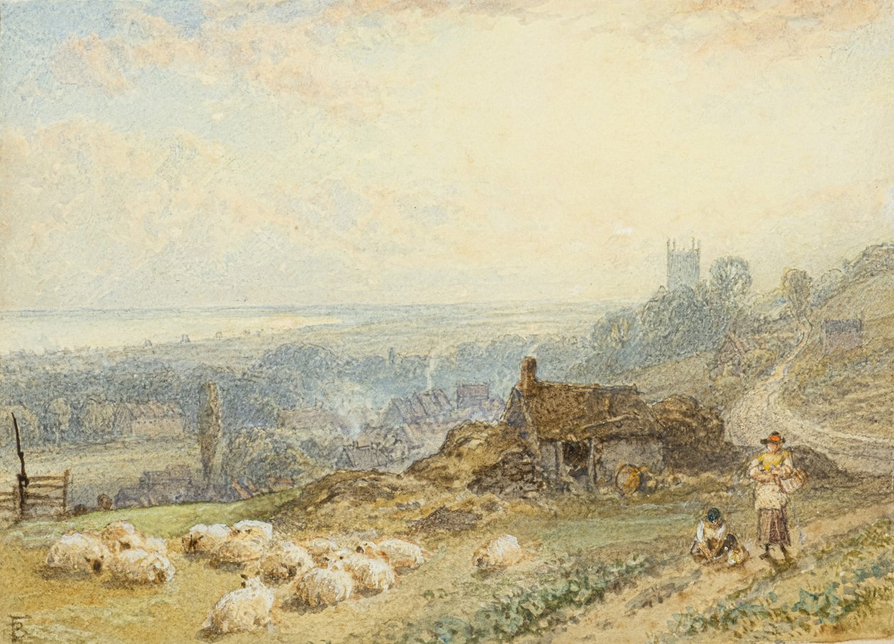 Hythe (acuarela) de Myles Birket Foster