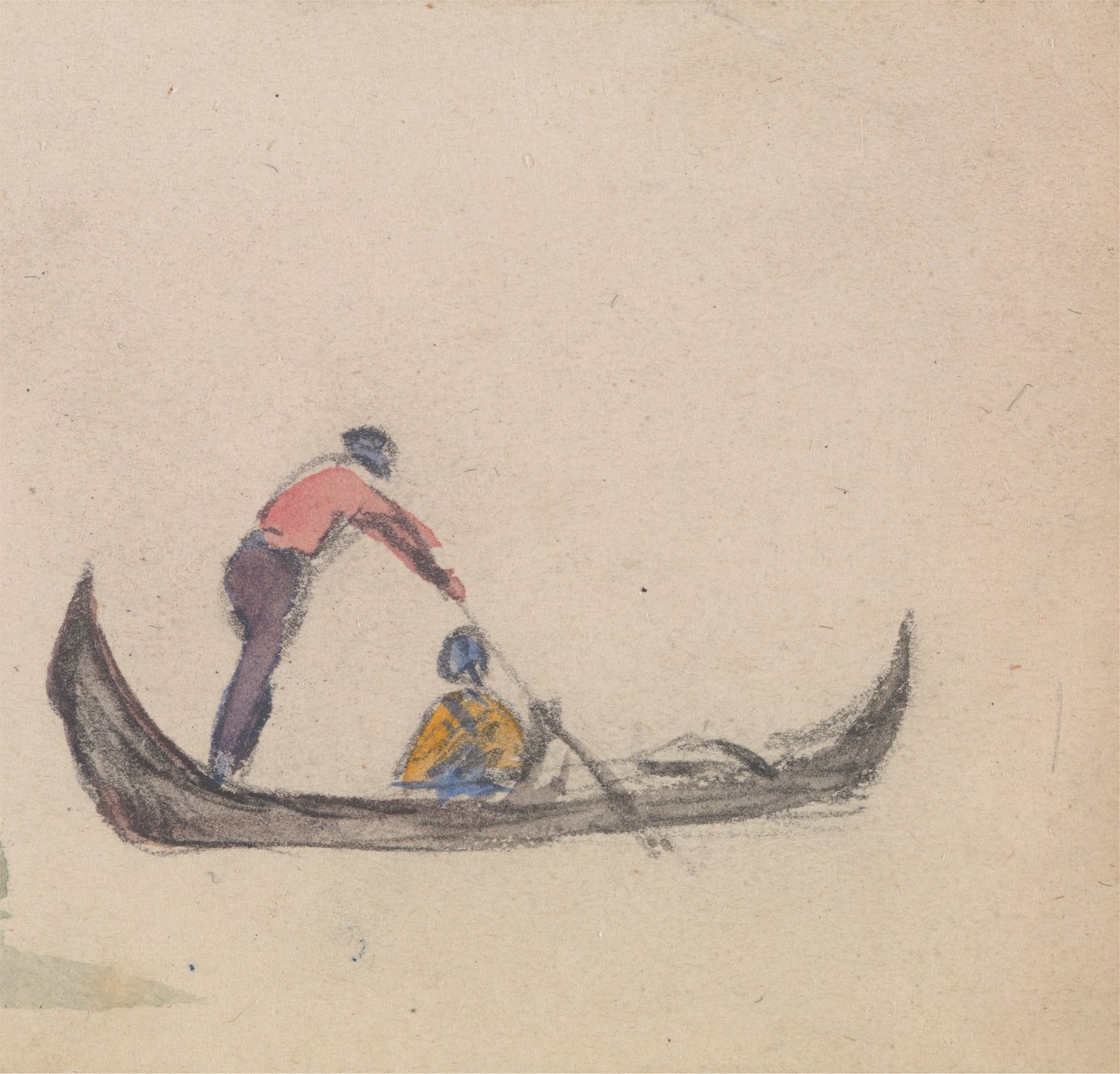 Uno de un grupo de tres estudios de góndolas de Myles Birket Foster
