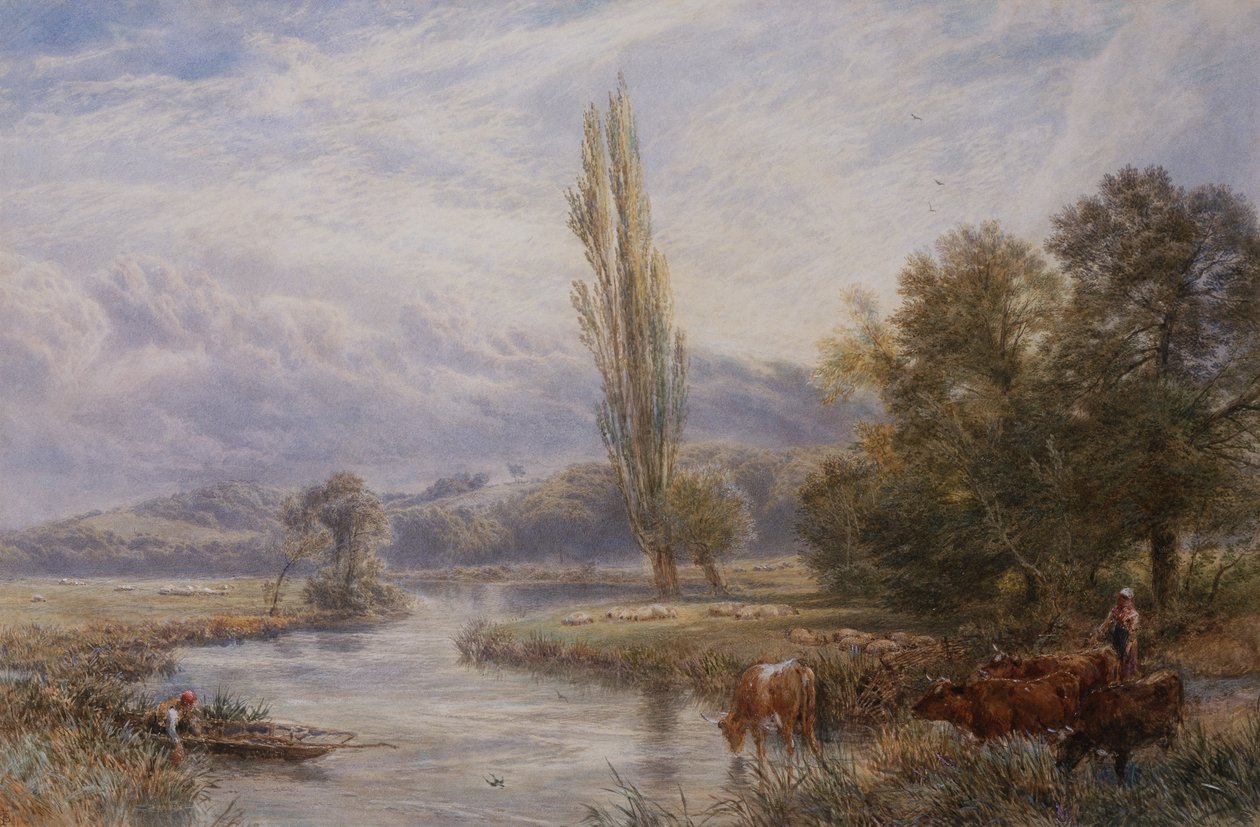 El abrevadero de Myles Birket Foster