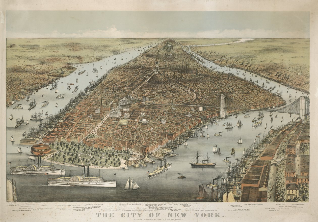 La ciudad de Nueva York, 1876 de Nathaniel Currier