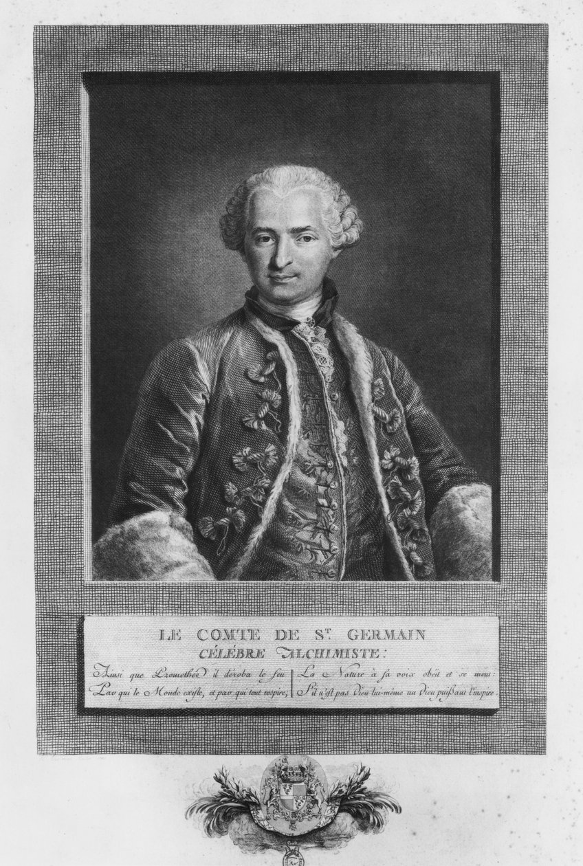 Conde de St. Germain, famoso alquimista, 1783 de N. Thomas