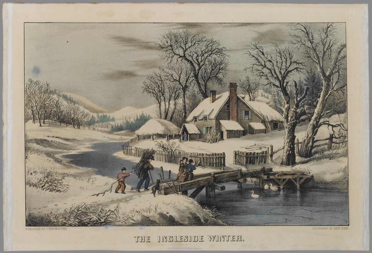 El Invierno en Ingleside de N. and Ives, J.M. Currier