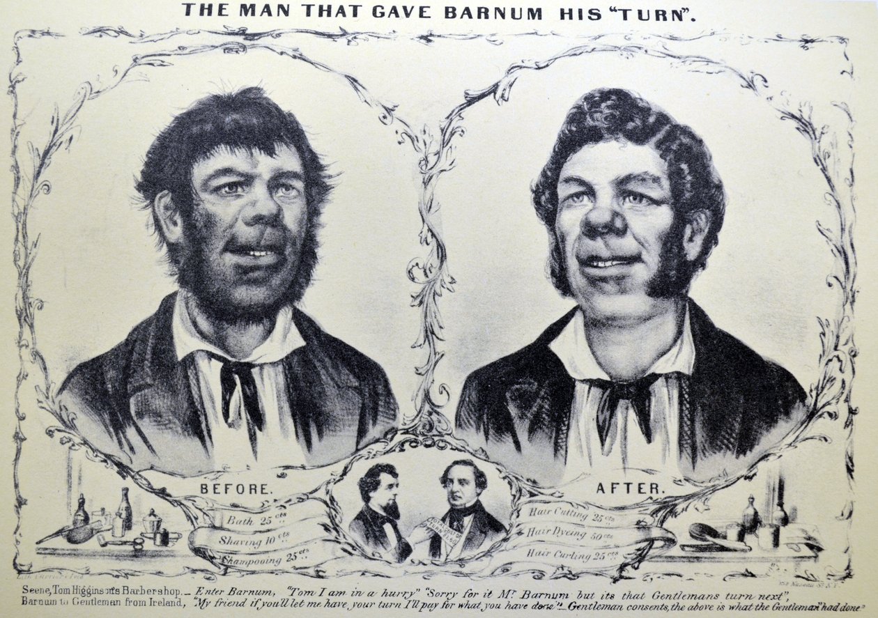 El hombre que le dio la vuelta a Barnum de N. and Ives, J.M. Currier