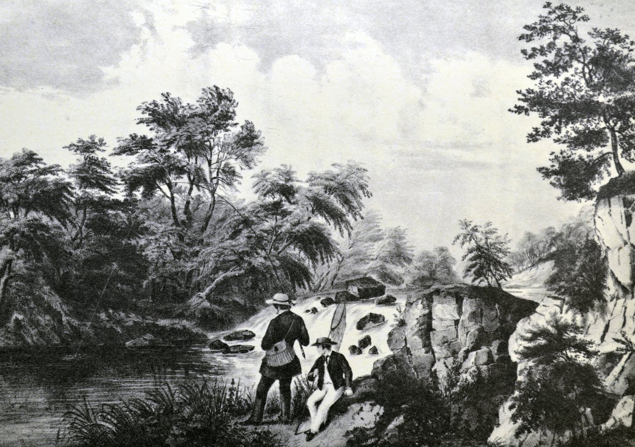 El arroyo de truchas de N. and Ives, J.M. Currier