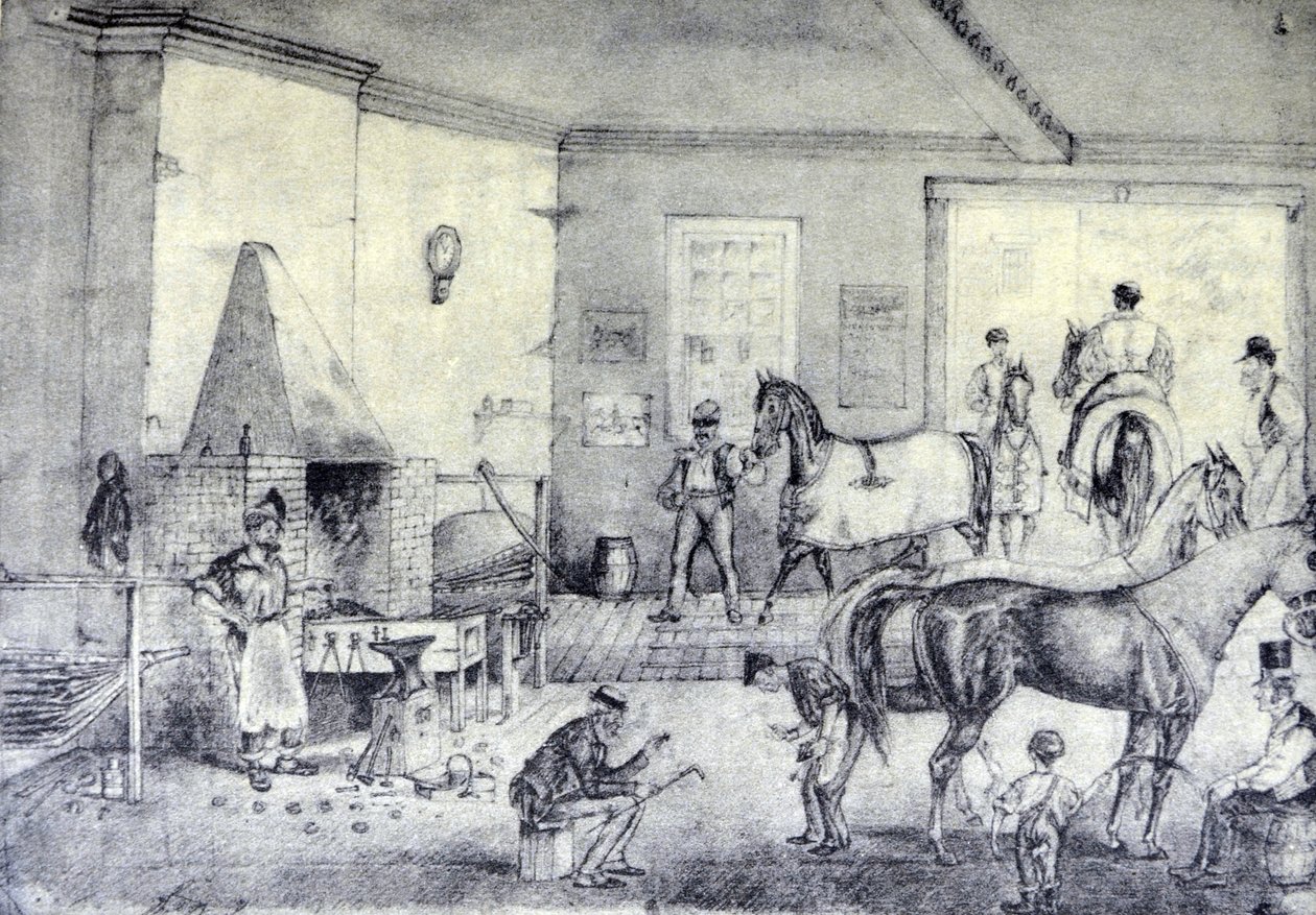 Trotting cracks at the Forge de N. and Ives, J.M. Currier