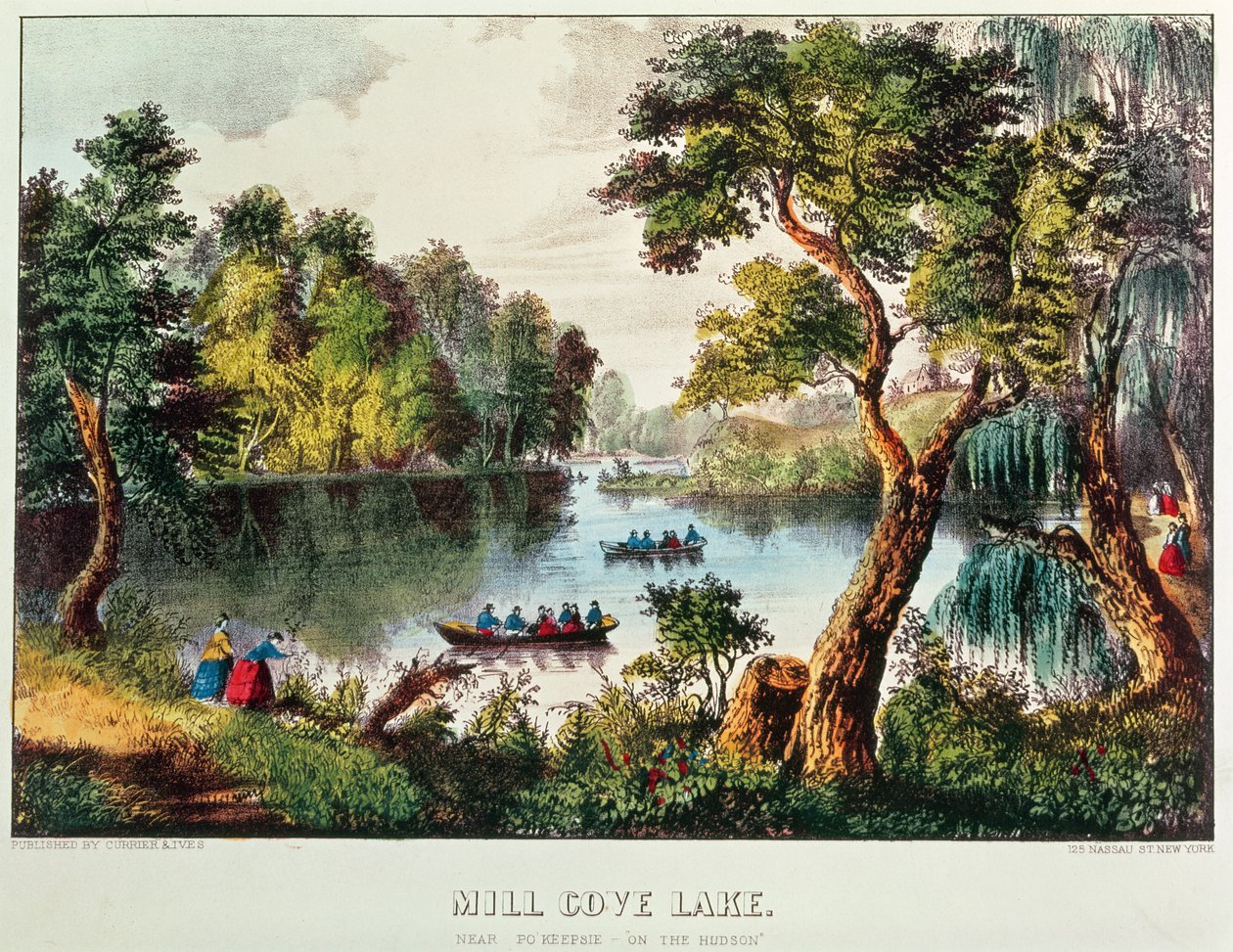 Lago Mill Cove de N. and Ives, J.M. Currier
