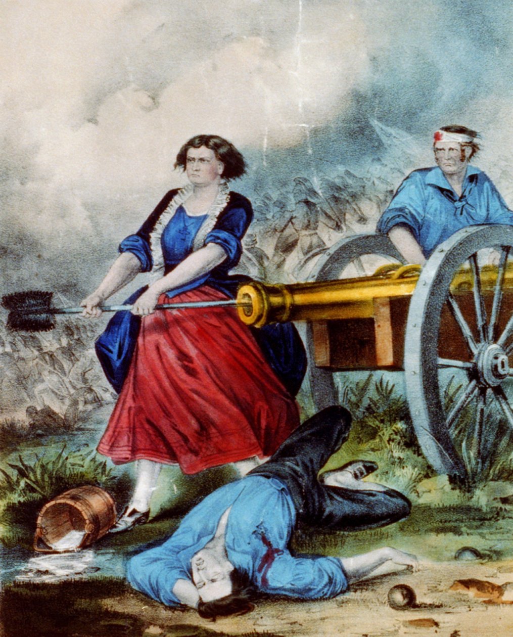 Molly Pitcher, 1876 de N. and Ives, J.M. Currier