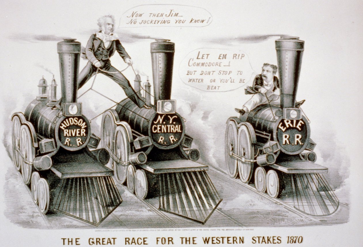 La Gran Carrera por los Western Stakes, 1870 de N. and Ives, J.M. Currier