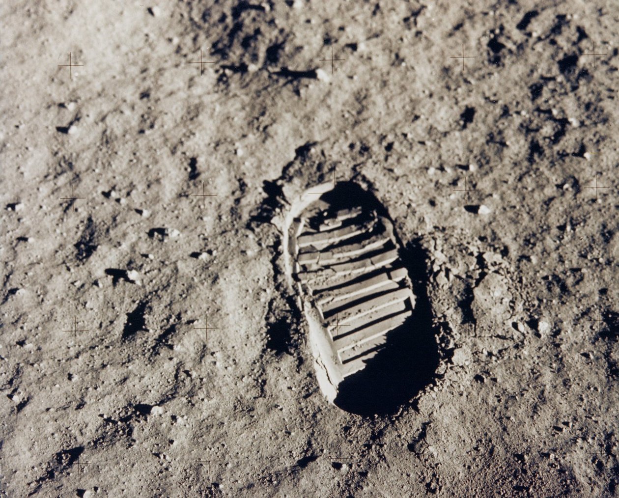 Huella del Apollo 11 en la Luna, julio de 1969 de NASA Images