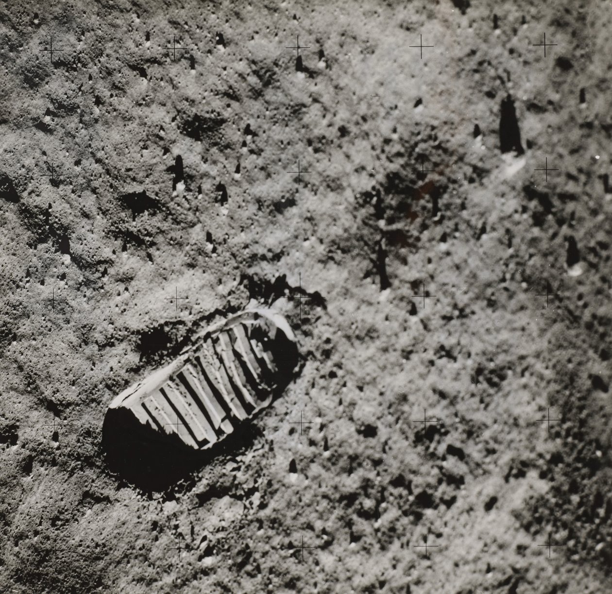 Huella de Buzz Aldrin en la superficie de la Luna, 1969 de NASA Images