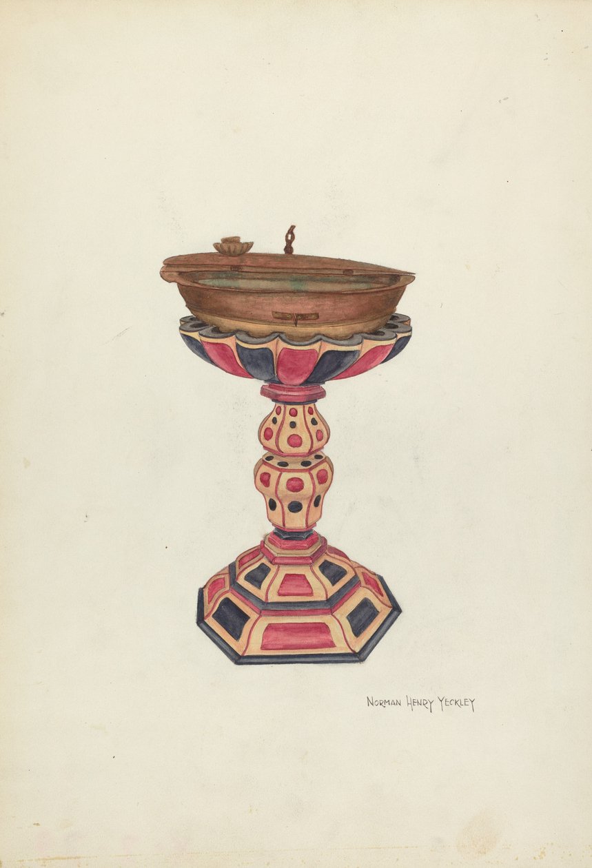 Pila Bautismal y Soporte de N.H. Yeckley