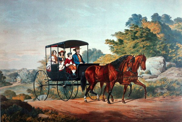 Vida en el campo: El paseo matutino de Currier and Ives