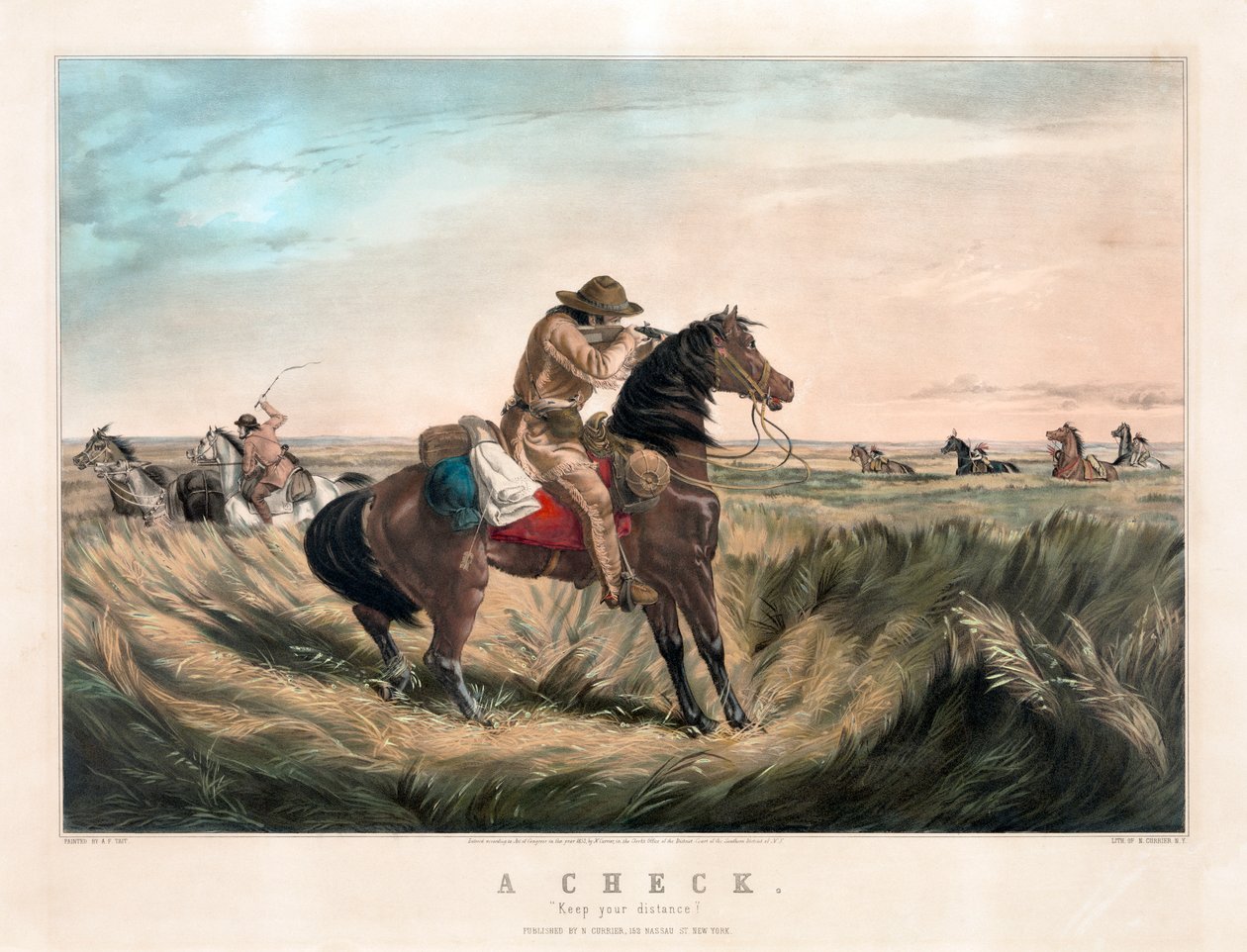 Pistolero del Viejo Oeste por Currier & Ives de Currier and Ives