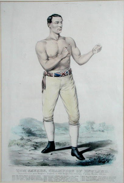 Tom Sayers (1826-65) Campeón de Inglaterra, publicado 1860 de Currier and Ives