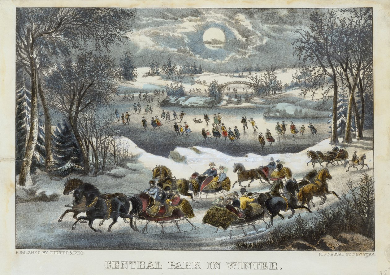 Central Park en invierno de Currier and Ives