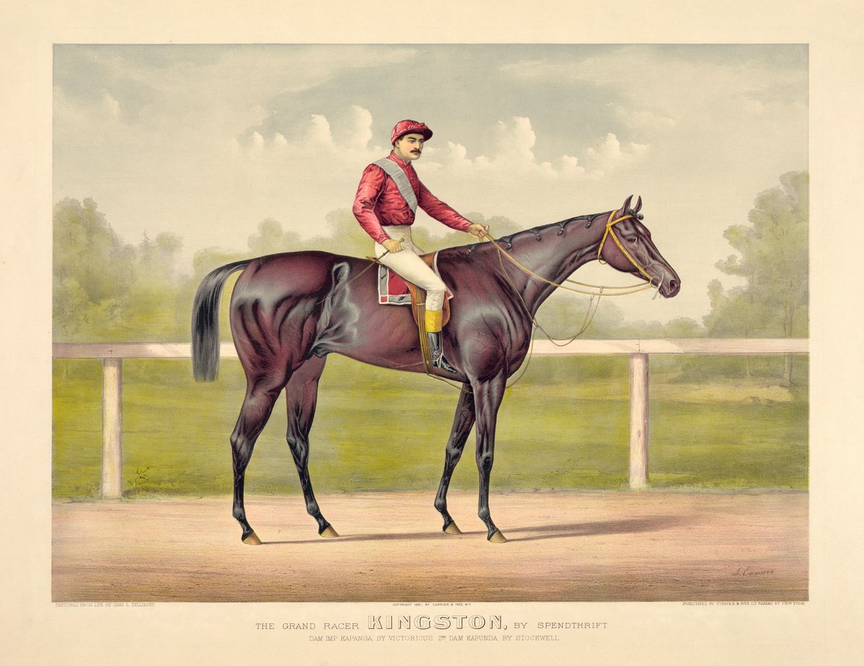 Gran corredor Kingston por Currier & Ives de Currier and Ives