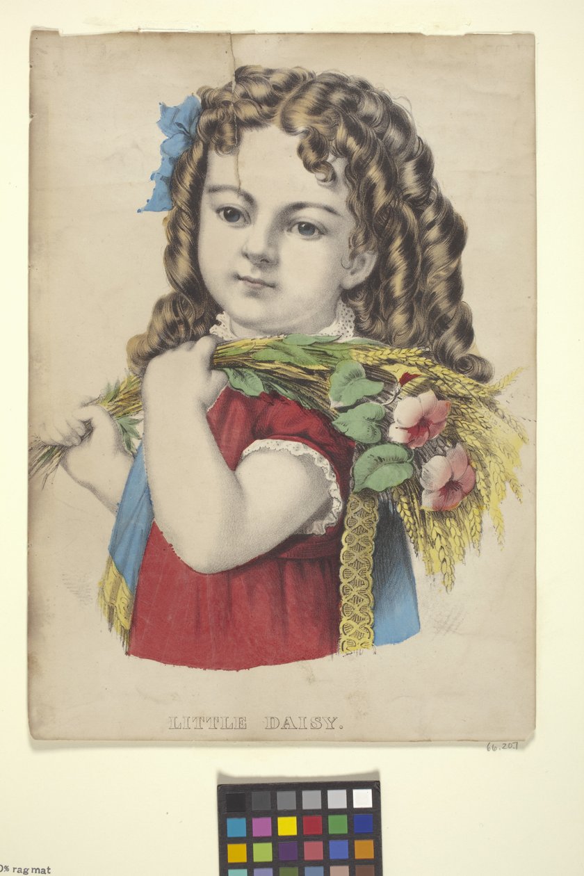Little Daisy (litografía coloreada a mano) de N. and Ives J.M. (1824 95) Currier