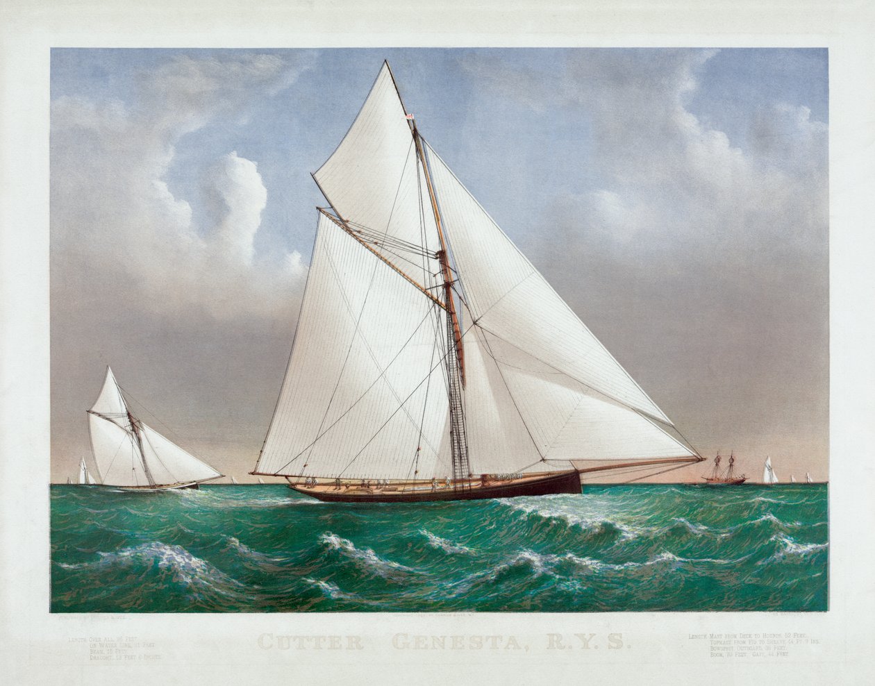 The Cutter Genesta de Currier and Ives