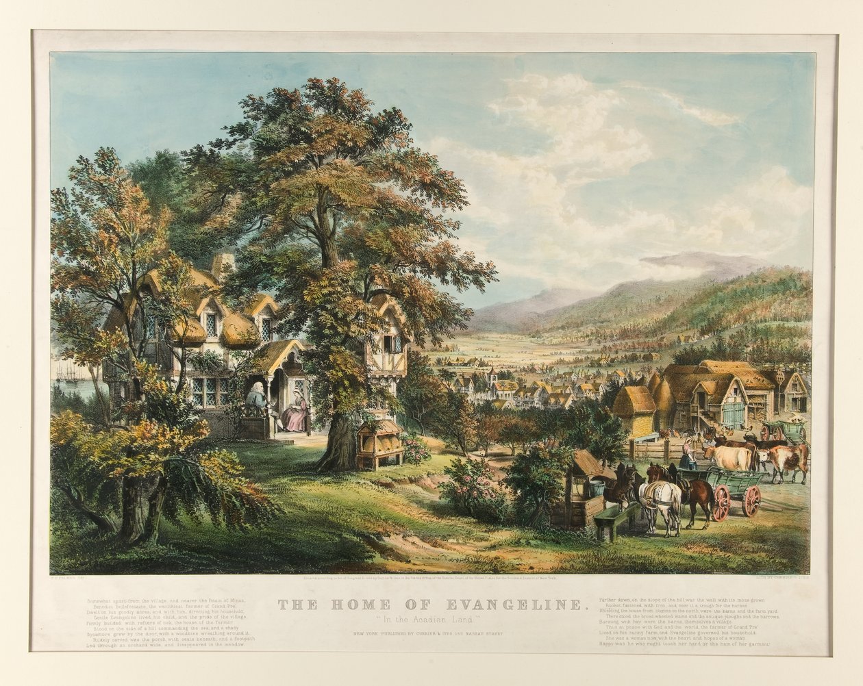 El hogar de Evangeline de Currier and Ives