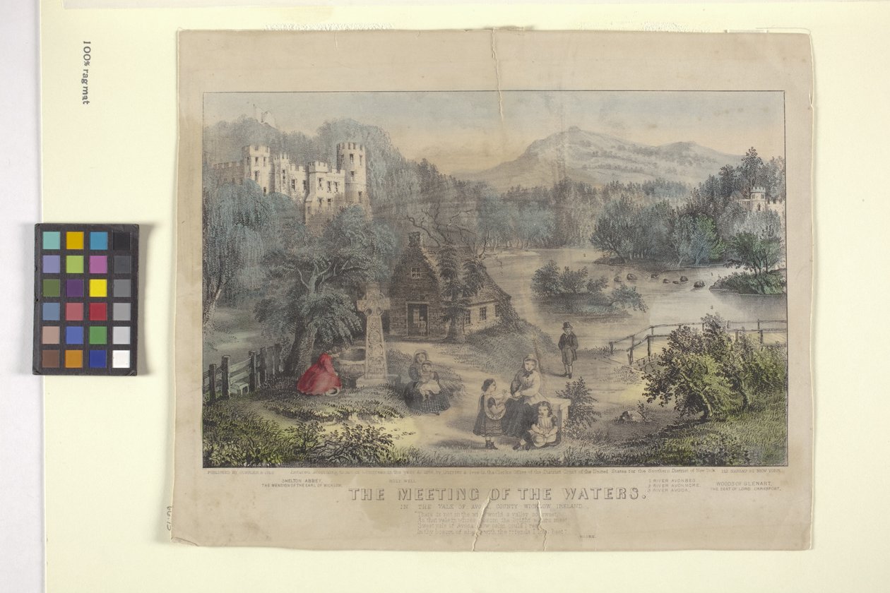 El encuentro de las aguas (litografía coloreada a mano) de N. and Ives J.M. (1824 95) Currier