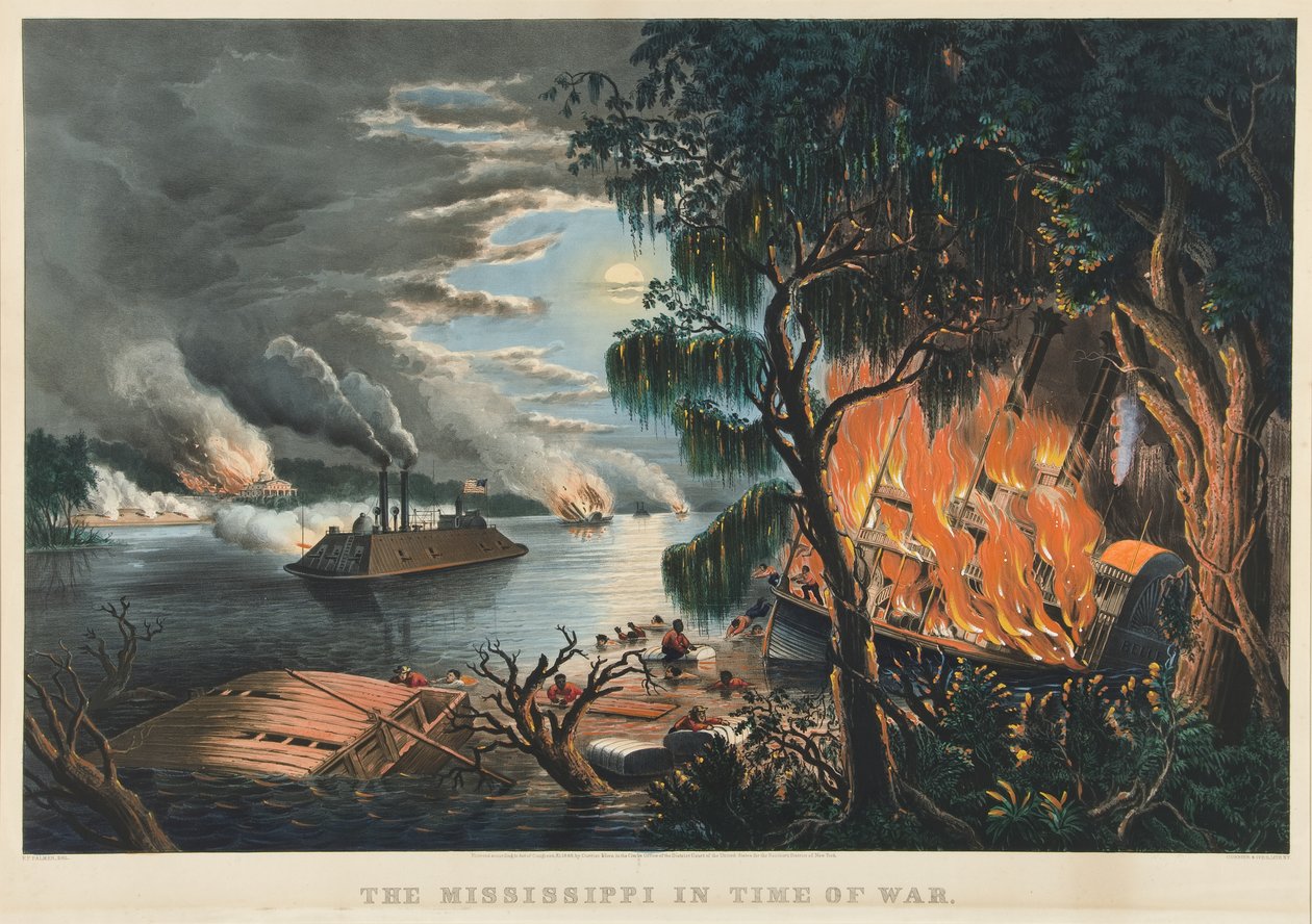 El Misisipi en Tiempos de Guerra de Currier and Ives
