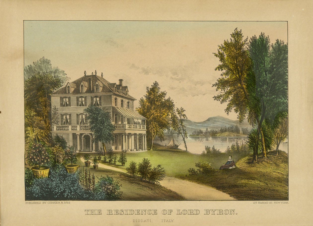 La residencia de Lord Byron de Currier and Ives