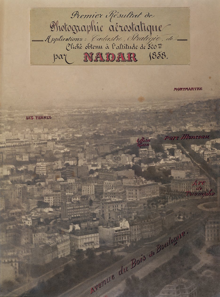Vista aérea de París, c.1868 de Nadar