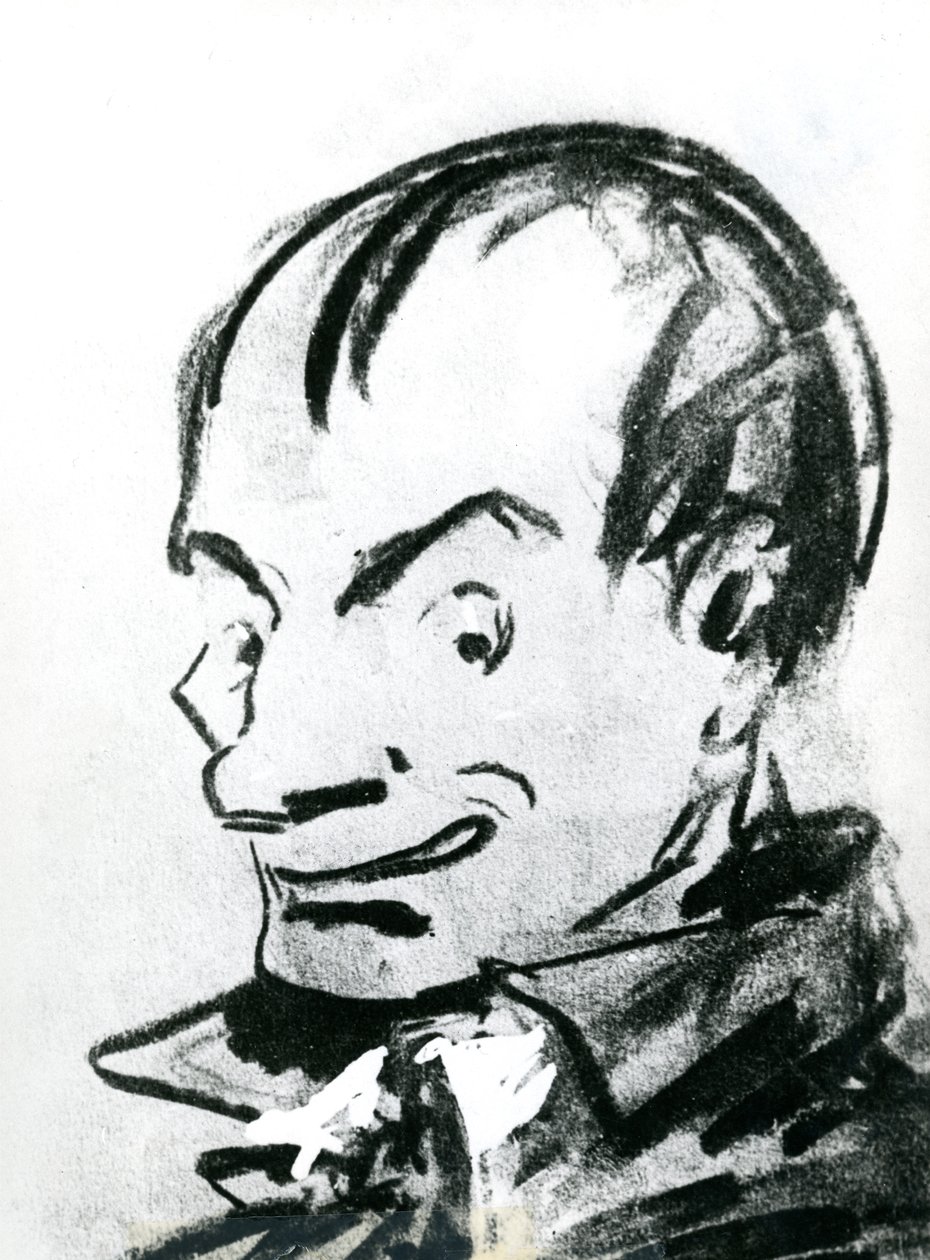 Caricatura de Charles Baudelaire (1821-67) de Nadar