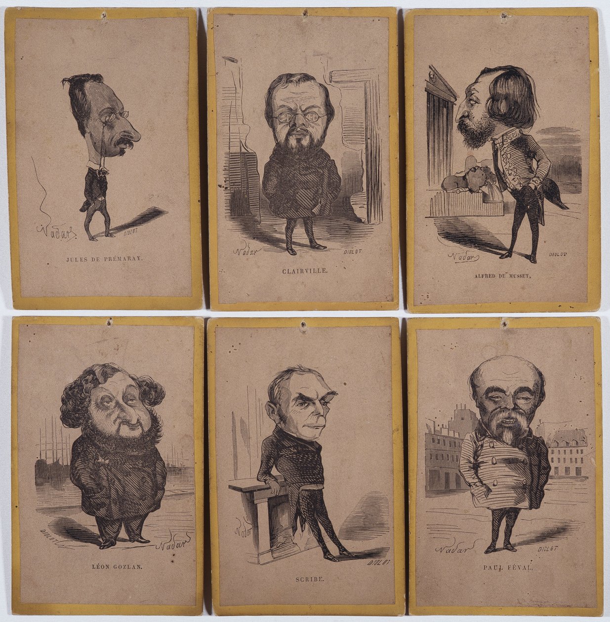 6 Retratos-Carga (Retratos carga): Jules de Premaray (Jules Martial Regnault de Nadar