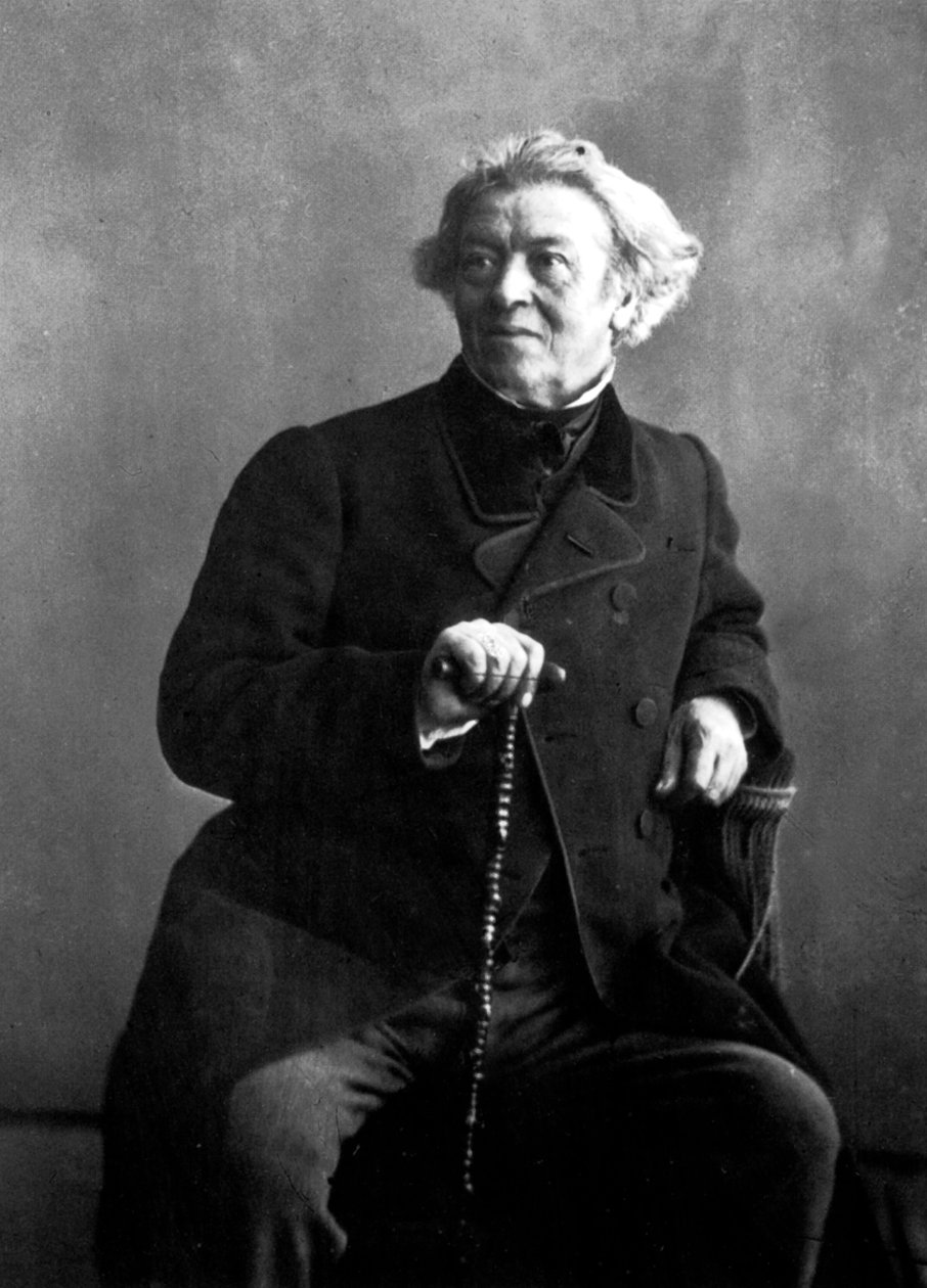 Pintor francés Camille Corot fotografiado por Nadar de Nadar
