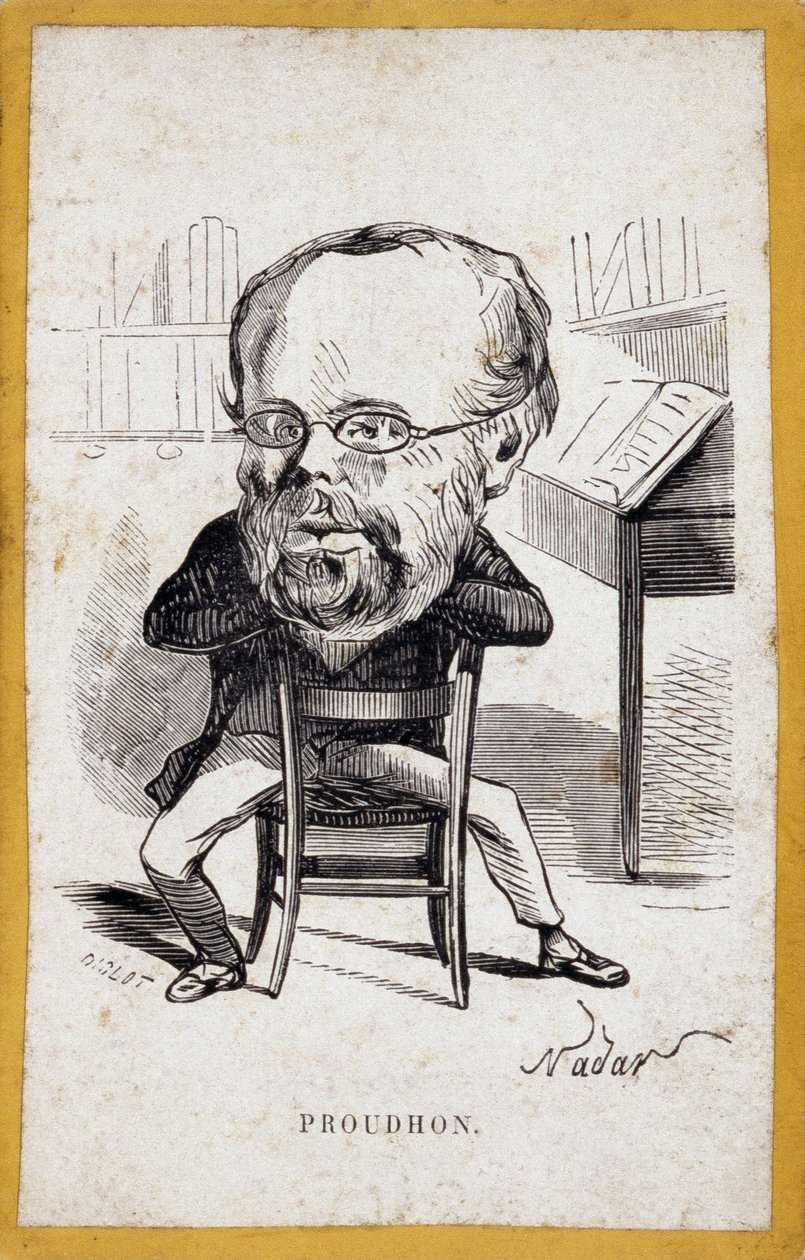 Retratos-charge de Pierre-Joseph Proudhon de Nadar