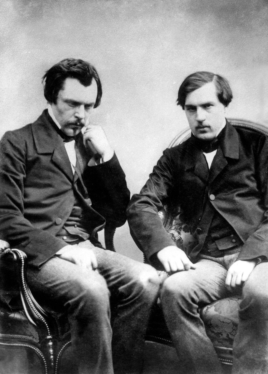 escritores franceses hermanos Edmond y Jules de Goncourt c. 1855 foto por Nadar de Nadar