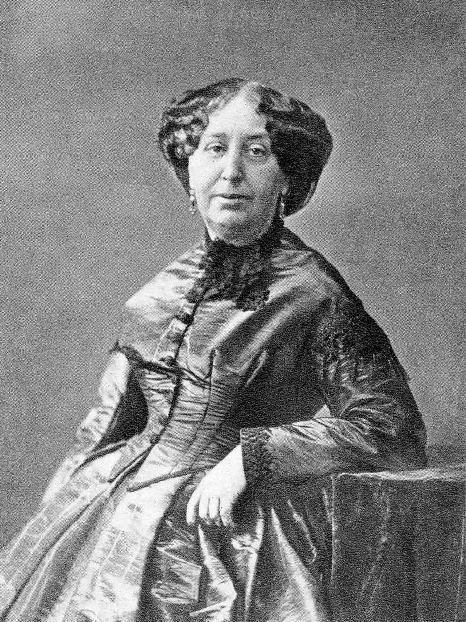 Escritor George Sand (1804-1876) c. 1860, foto por Nadar mayo 1852 de Nadar
