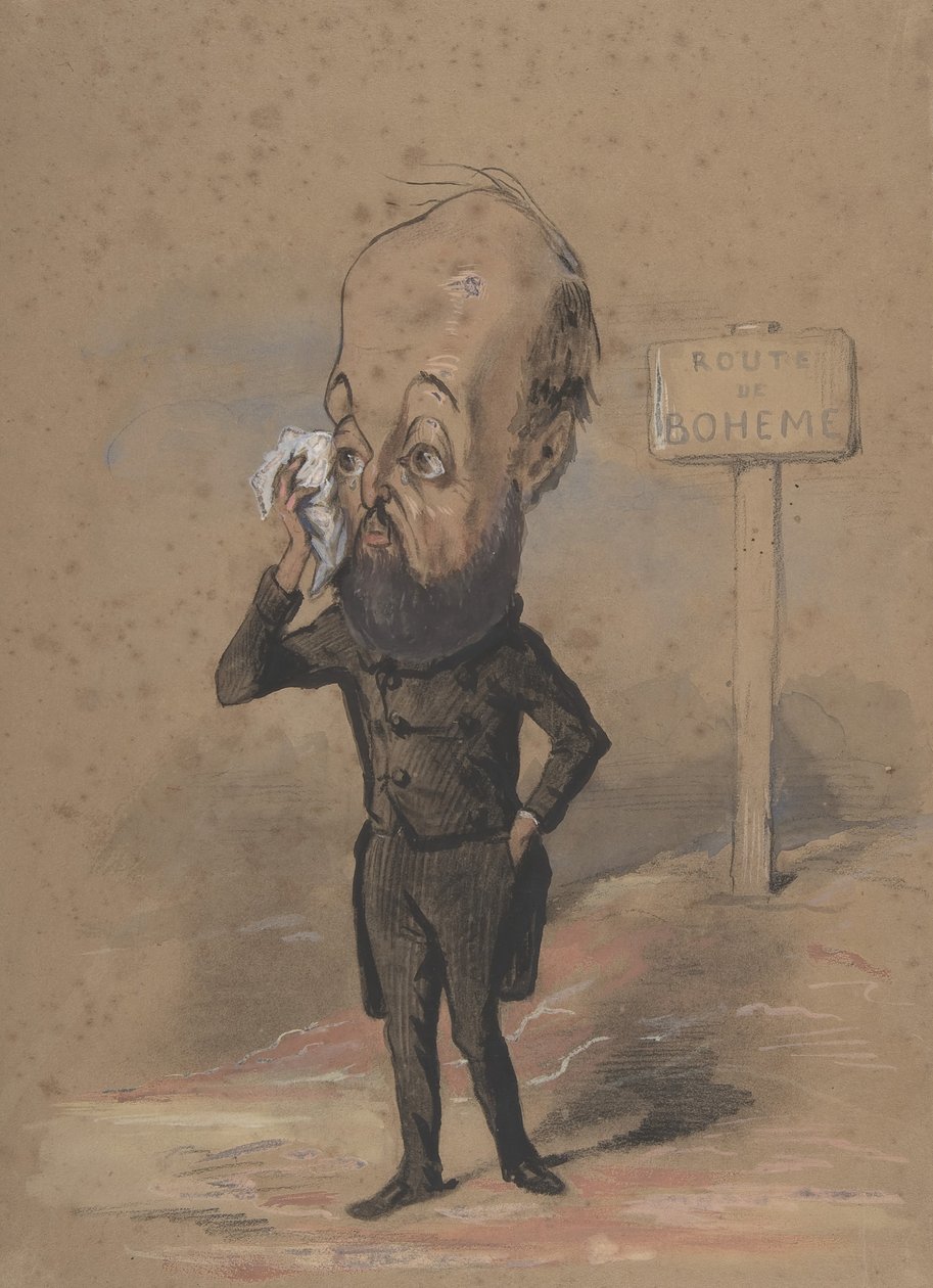 Caricatura de Henri Mürger, 1849-61 de Nadar