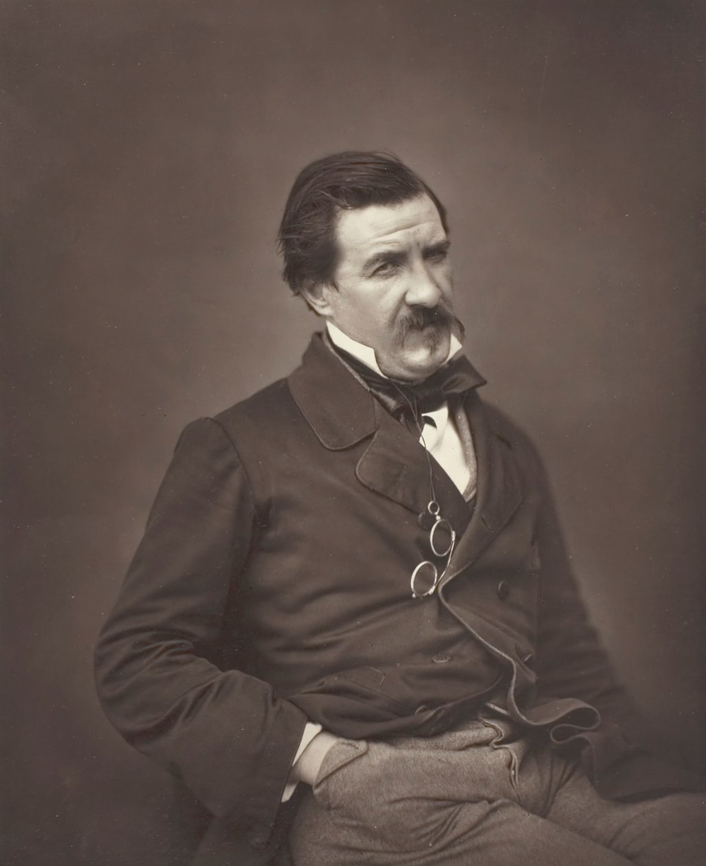 Champfleury nacido Jules François Felix Fleury-Husson, crítico y novelista francés, 1821-1889, c. 1855 de Nadar
