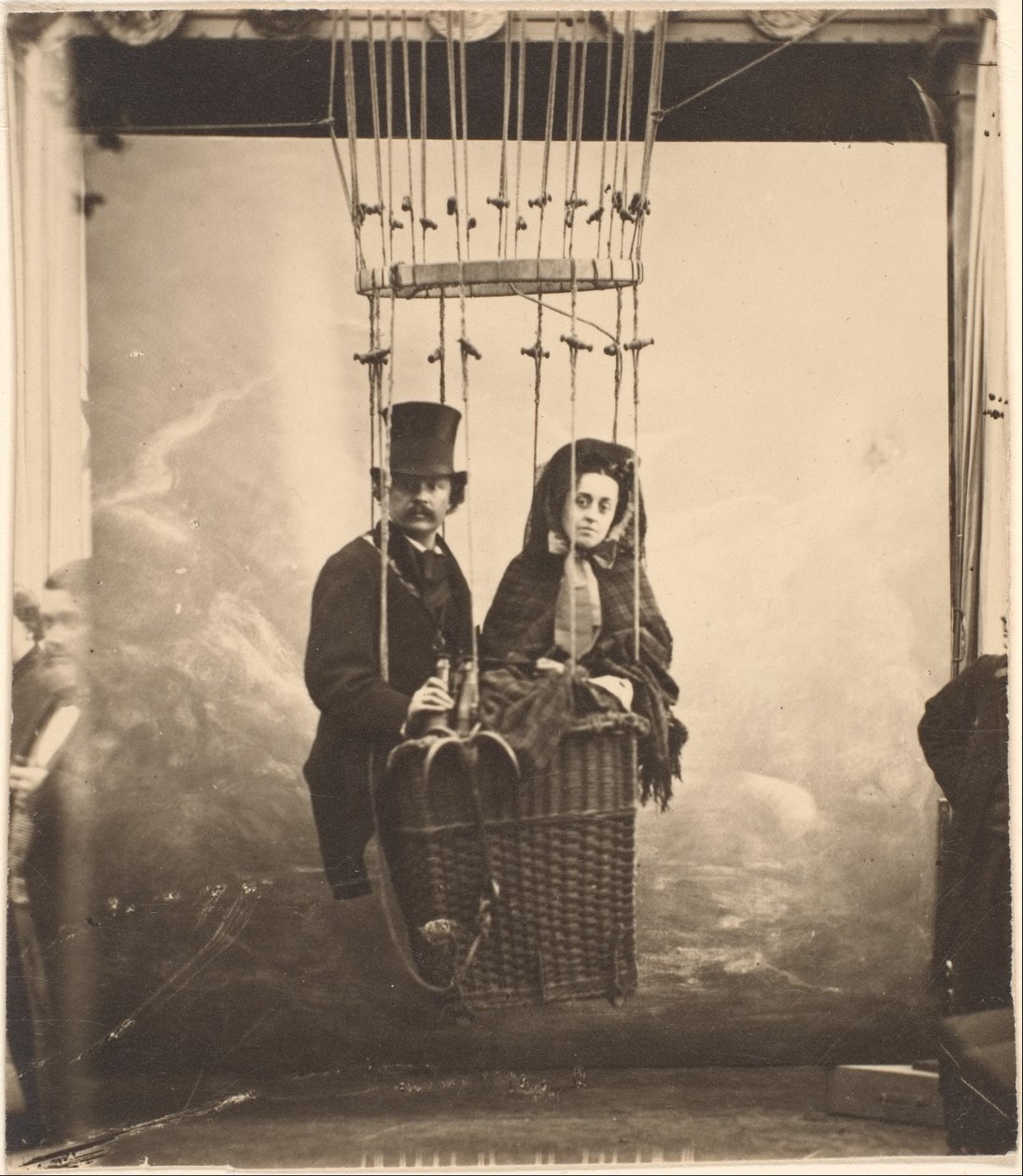 [Nadar con su esposa, Ernestine, en un globo] de Nadar