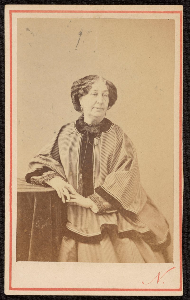 Retrato de George Sand (1804 - 1876), escritora francesa, en el estudio de Nadar