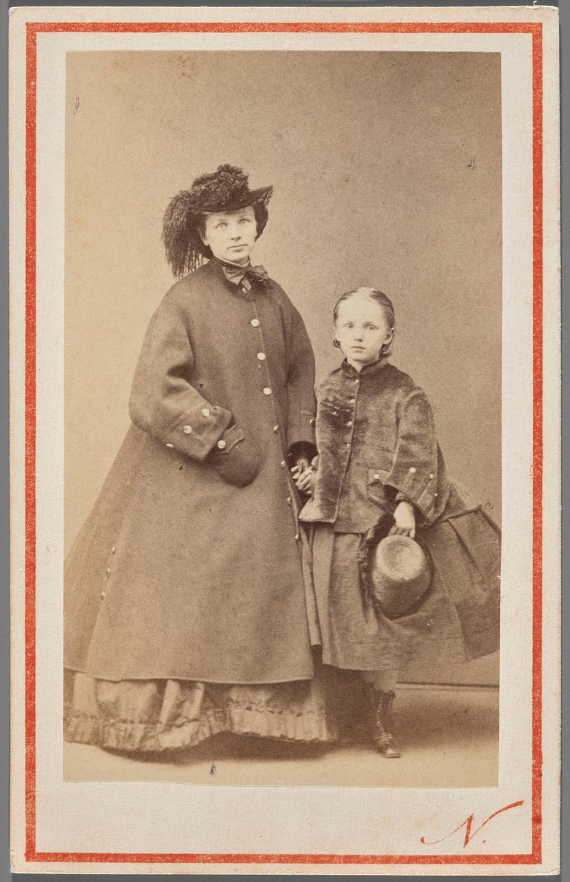Retrato de Jadwiga Garczyńska, de soltera Pruszak (1834-1917), con su hija de Nadar