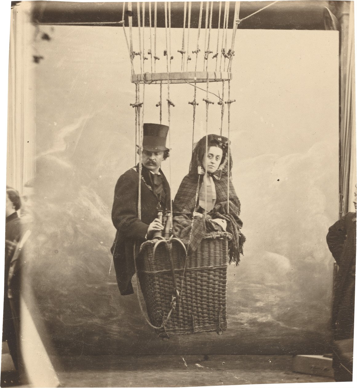 Autorretrato con su Esposa Ernestine en una Góndola de Globo, c. 1865, impreso c. 1890 de Nadar
