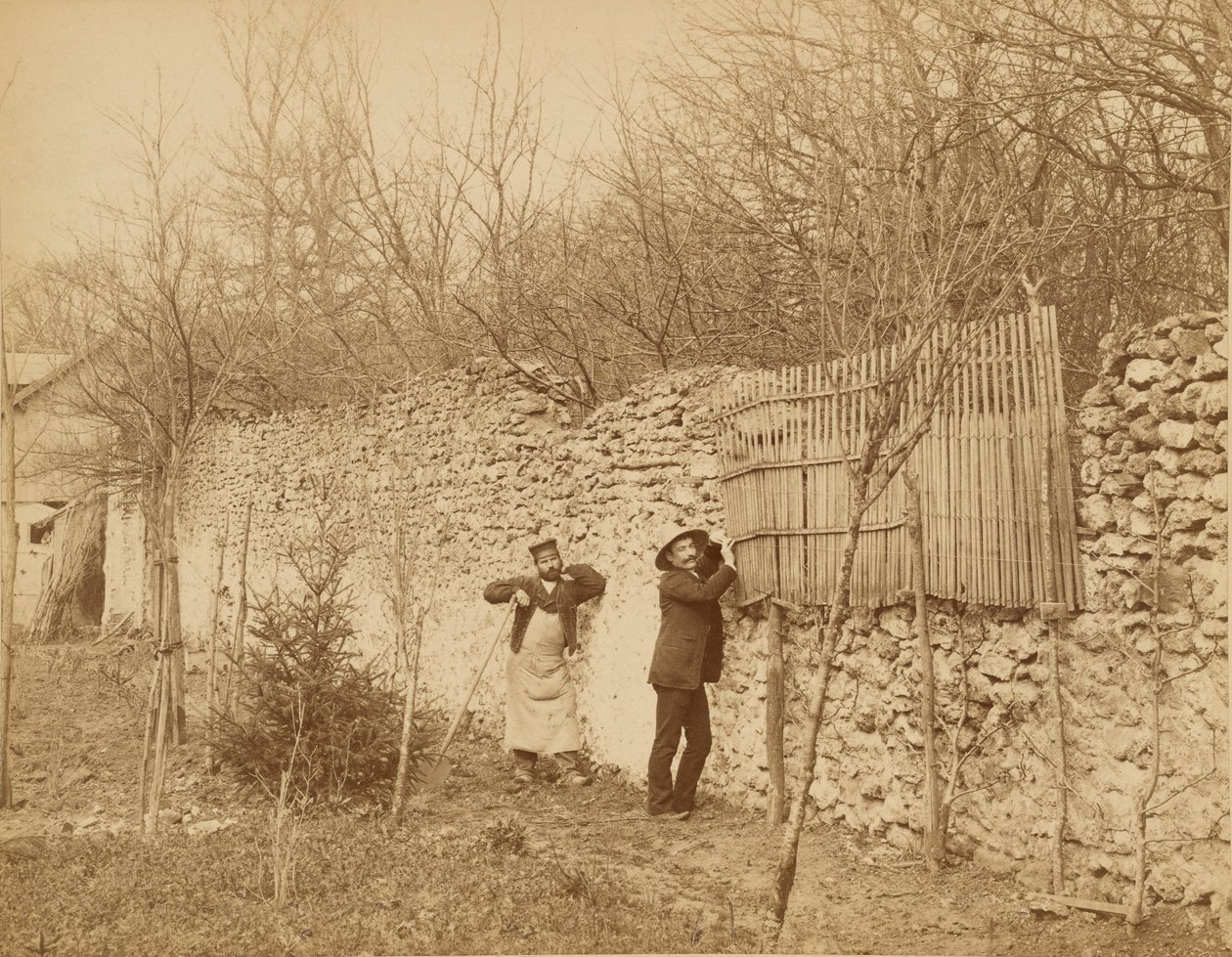 Ermitage de Sénart, jardinero y Jules Belaube de Nadar [Gaspard Félix Tournachon]