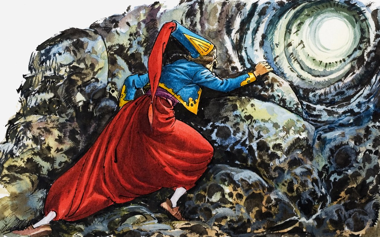 Las maravillosas aventuras del barón Munchausen (gouache sobre papel) de Nadir Quinto