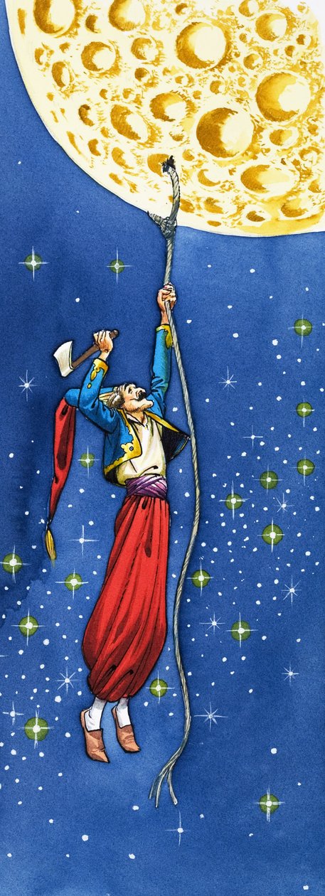 Las maravillosas aventuras del barón Munchausen (gouache sobre papel) de Nadir Quinto