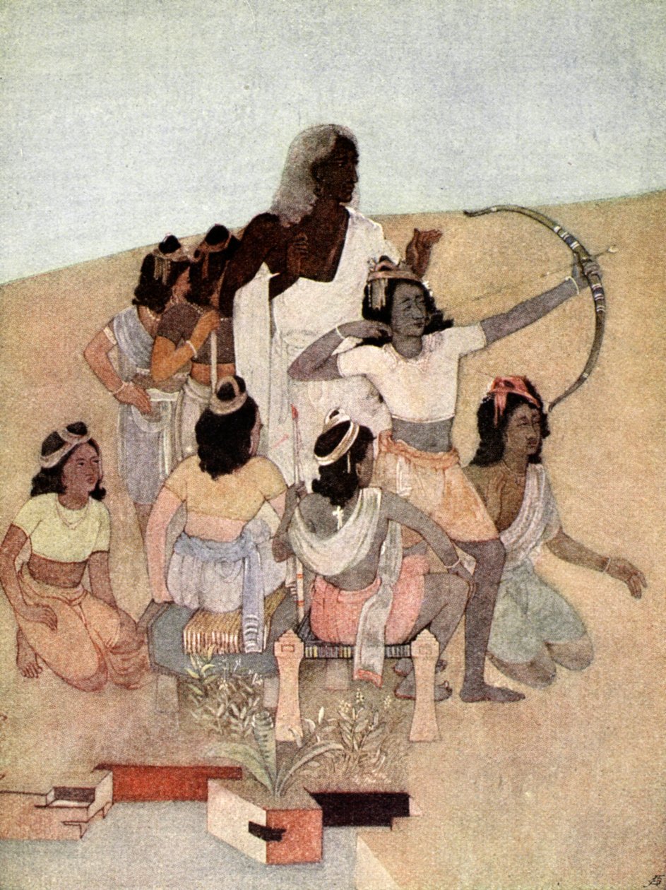El juicio de los príncipes, 1913 de Nandalal Bose